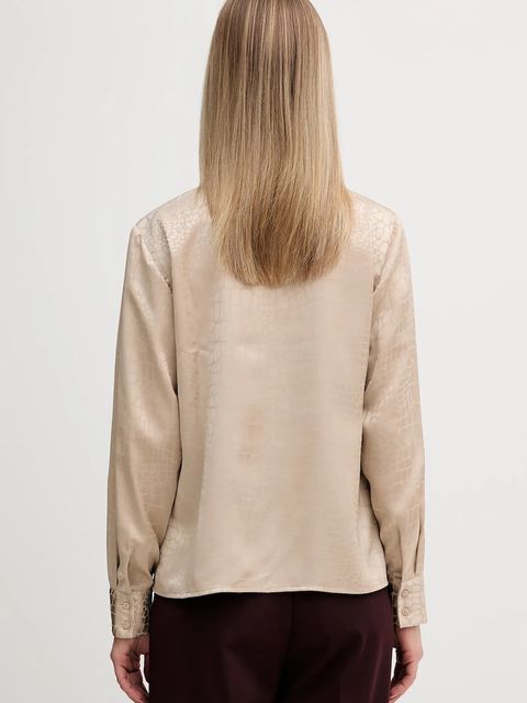 Sisley bluzka damska kolor beżowy wzorzysta 5UTBLQ0A4