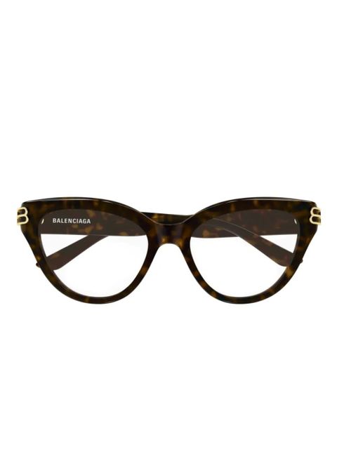 Balenciaga Eyewear cat-eye logo glasses - Brown - zdjęcie produktu nr 1