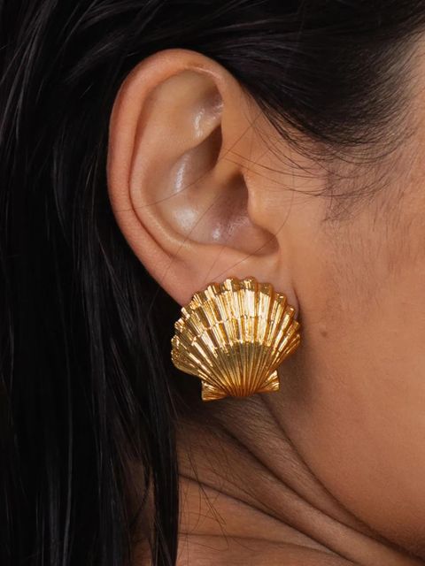 Jennifer Behr Mar shell earrings - Gold