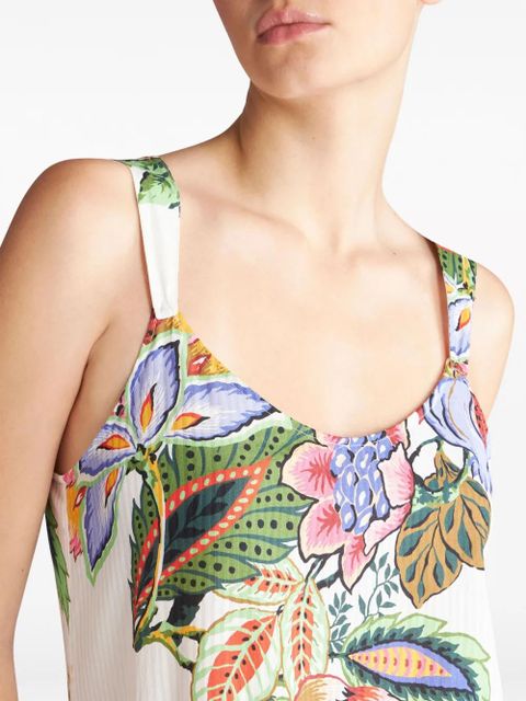 ETRO floral-print cotton blend maxi dress - Neutrals