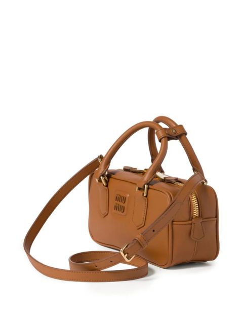 Miu Miu regular Arcadie leather tote bag - Brown