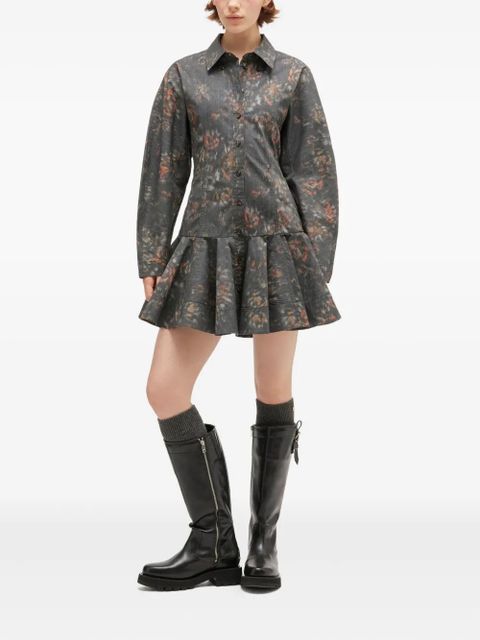 GANNI printed buttoned dress - Grey - zdjęcie produktu nr 2