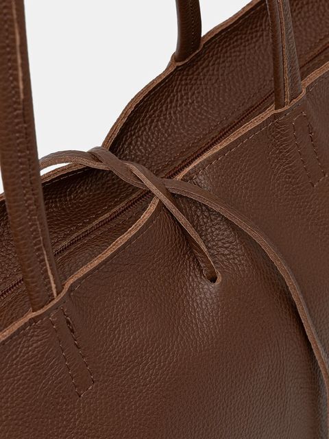 Answear Lab torebka skórzana kolor brązowy