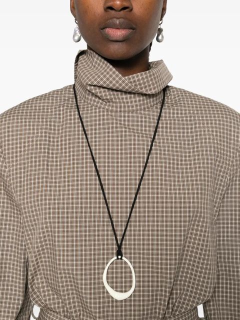 Nanushka belted check-pattern mini dress - Brown