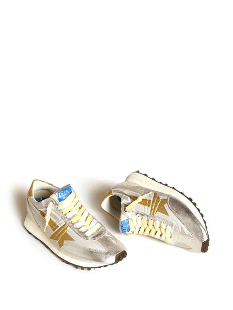 Golden Goose Star Printed Glitter Trainers - Silver