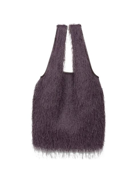 DRIES VAN NOTEN ruffled tote bag - Purple