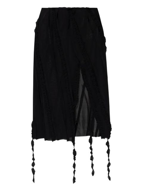 Blumarine ruched midi skirt - Black - zdjęcie produktu nr 1