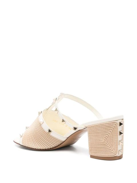 Valentino Garavani 70mm Rockstud sandals - Neutrals