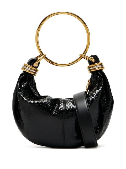 Chloé ring-top puff-faced leather shoulder bag - Black - zdjęcie produktu nr 1
