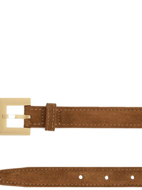 ANINE BING Nicola square-buckle belt - Brown