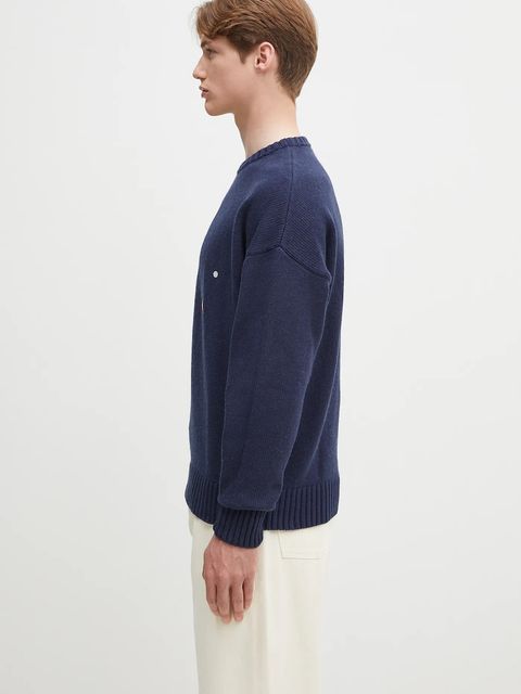 Fiorucci sweter z domieszką wełny Multipatch Dinosaur kolor granatowy ciepły M02SPKSW255KN01BL05