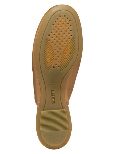 Geox klapki skórzane D PALMARIA damskie kolor brązowy D55MUA 000TU C5000