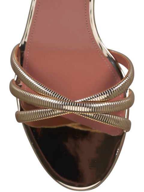 Aquazzura Heatwave metallic strap sandals - Gold