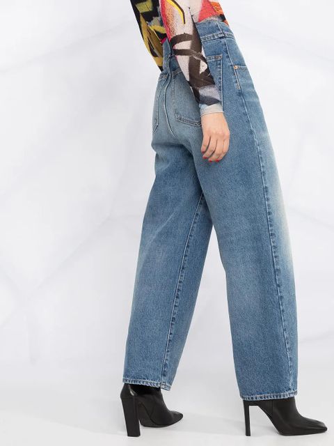 MM6 Maison Margiela high rise tapered jeans - Blue
