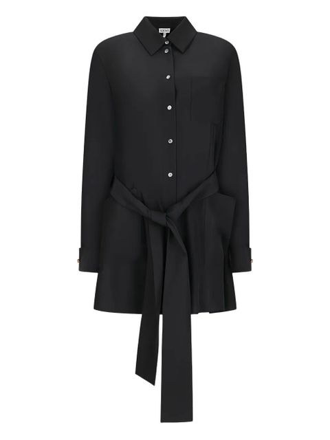 LOEWE belted silk blouse - Black - zdjęcie produktu nr 1