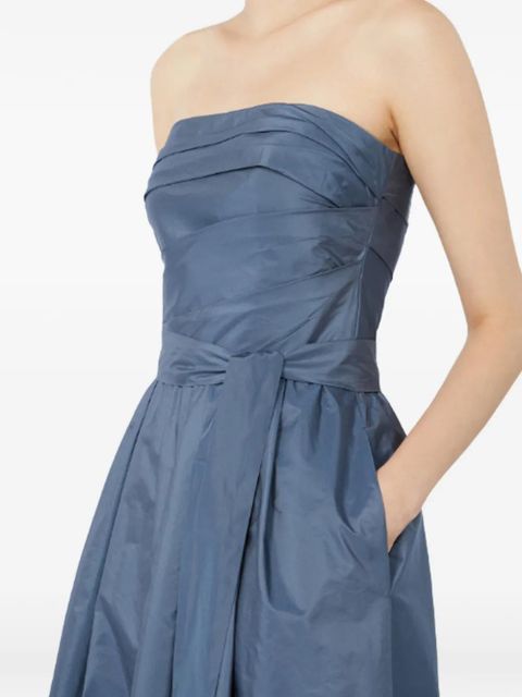 Max Mara Quinoa strapless belted maxi dress - Blue