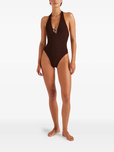 Hunza G Adriana beaded swimsuit - Brown - zdjęcie produktu nr 2