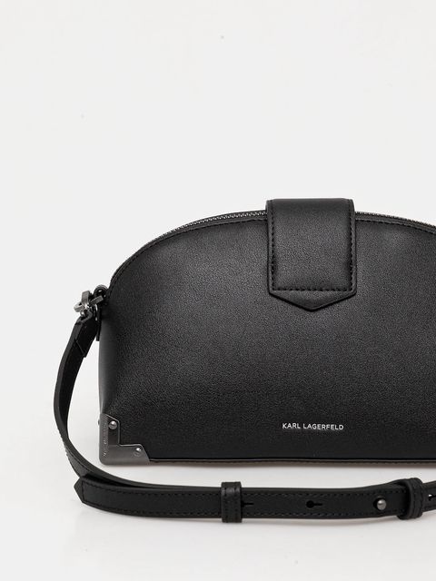 Karl Lagerfeld torebka skórzana K/TRUNK kolor czarny B1W30124