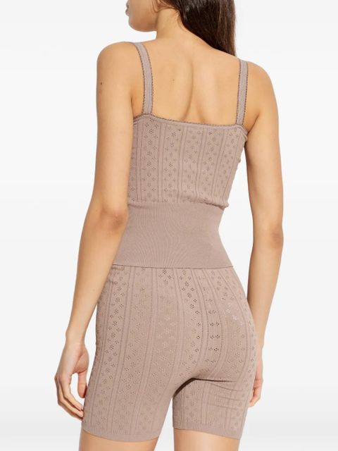 JW Anderson bow-detail open-work tank top - Neutrals