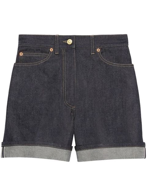 Gucci high-rise denim shorts - Blue - zdjęcie produktu nr 1