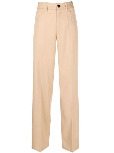 Jil Sander straight-leg wool trousers - Brown - zdjęcie produktu nr 1