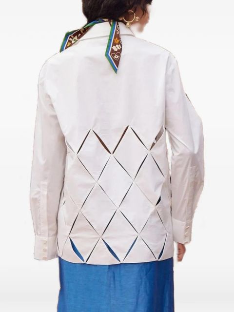 ALEMAIS Cece cut-out shirt - White - zdjęcie produktu nr 2