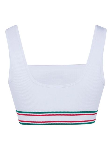 Casablanca ribbed striped top - White - zdjęcie produktu nr 2