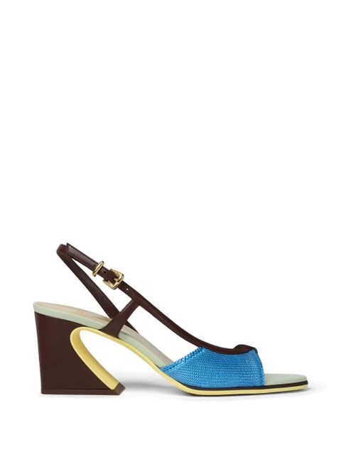 FENDI block heel slingback shoes - Blue - zdjęcie produktu nr 1