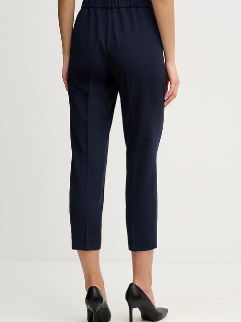 Sisley spodnie damskie kolor granatowy proste high waist - zdjęcie produktu nr 2