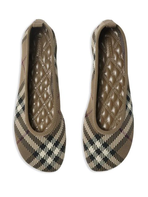 Burberry Check Knit Baby ballet flats - Brown