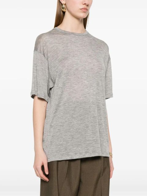Saint Laurent fine-knit T-shirt - Grey - zdjęcie produktu nr 2