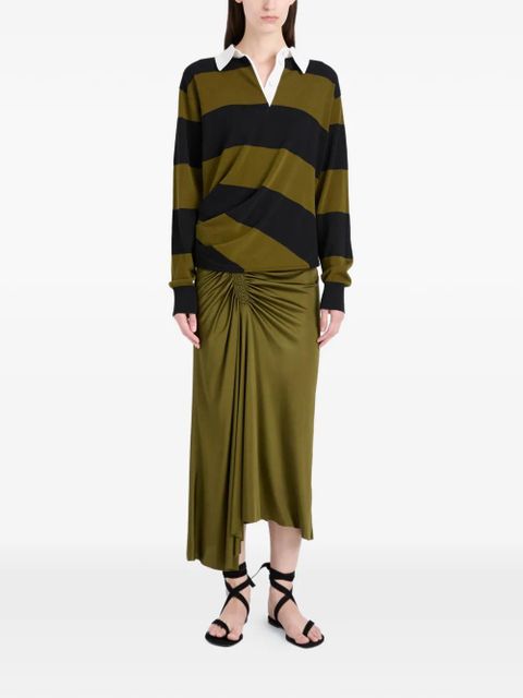 Proenza Schouler Naia ruched midi skirt - Green - zdjęcie produktu nr 2