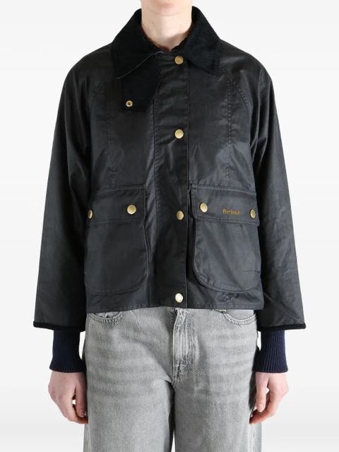 Barbour Beadnell corduroy-collar cropped jacket - Blue - zdjęcie produktu nr 2