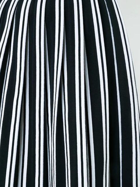 Balenciaga striped pleat skirt - Black