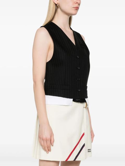 Miu Miu pinstriped waistcoat - Black