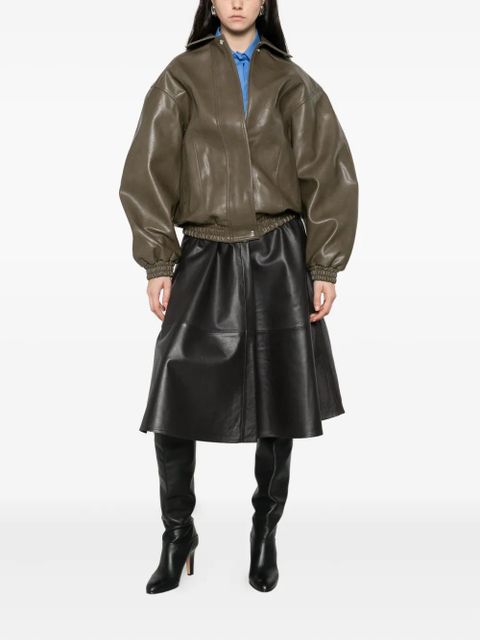 The Frankie Shop zip-fastening jacket - Green - zdjęcie produktu nr 2