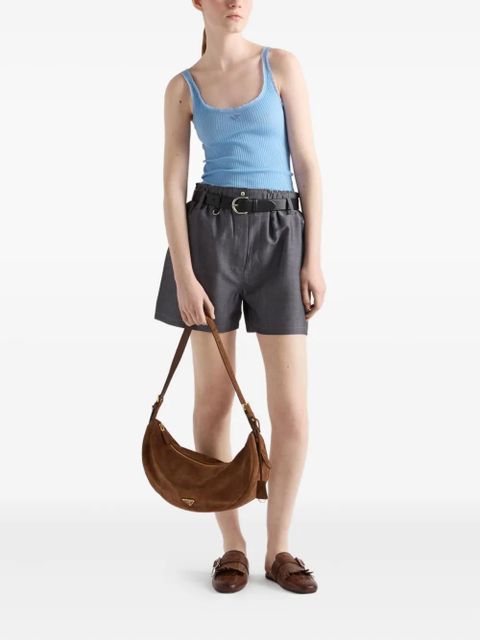 Prada large Demi-Lune shoulder bag - Brown