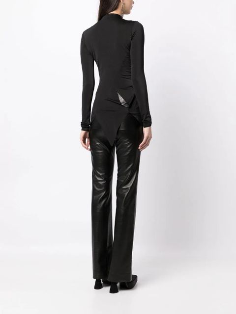 16Arlington satin asymmetric top - Black