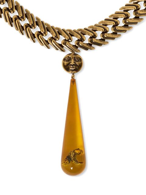 ETRO droplet paisley bee necklace - Gold