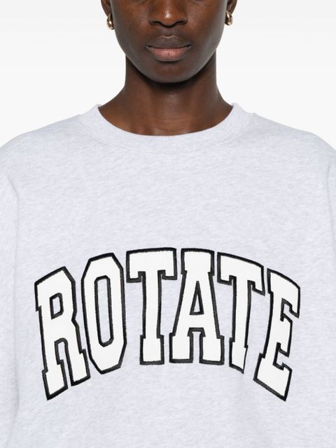 ROTATE BIRGER CHRISTENSEN embroidered-logo crew-neck sweatshirt - Grey