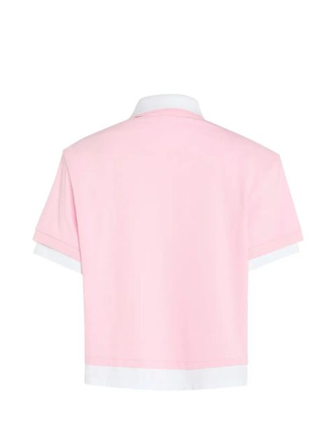 A.W.A.K.E. Mode double-collar layered-effect top - Pink