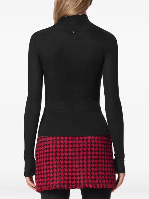 Versace high-neck ribbed-knit jumper - Black