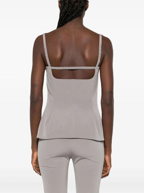 Nanushka square-neck sleeveless top - Grey