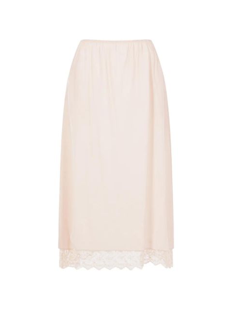 Simone Rocha lace-trim midi skirt - Neutrals - zdjęcie produktu nr 1