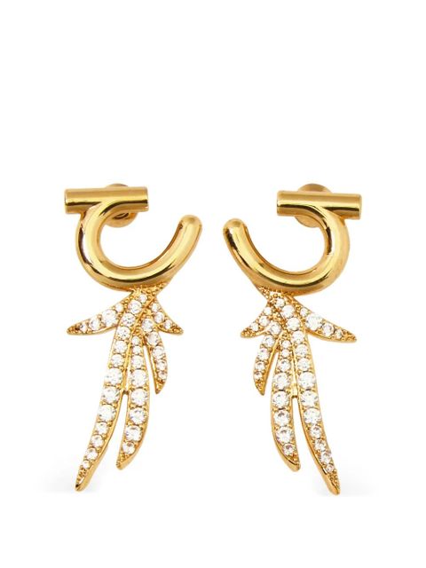 Ferragamo earrings with crystals - Gold - zdjęcie produktu nr 1
