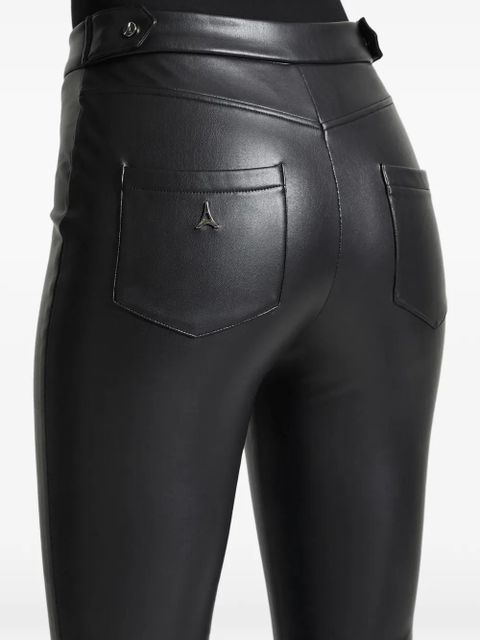 Manière De Voir flared patch pocket leggings - Black