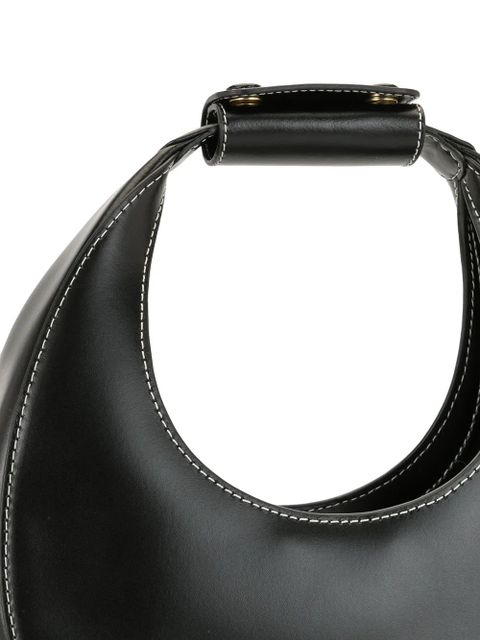 STAUD mini Moon leather shoulder bag - Black