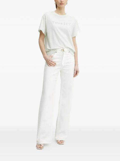 TWINSET logo-embellishment T-shirt - White - zdjęcie produktu nr 2