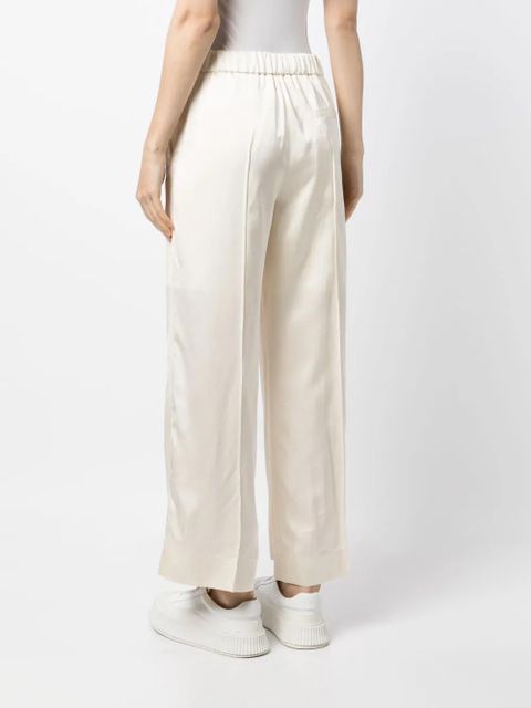 Jil Sander elasticated-waist wide-leg trousers - White - zdjęcie produktu nr 2