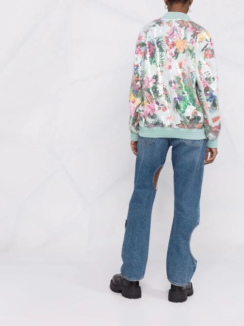 Golden Goose floral-print bomber jacket - Green